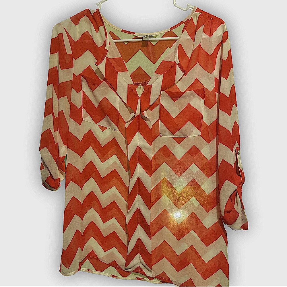 Charming Charlie Coral Blouse